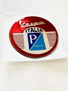 Vespa Italia   self adhesive 62mm quality resin Raised Dome badge L06 - Picture 1 of 1