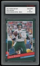 Zach Wilson 2021 Panini Instant Retro 1st Graded 10 Rated Rookie Card #BW2 Jets