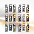 18 Pcs Spring Fastener Cord Lock Twin Hole Button Toggle Metal