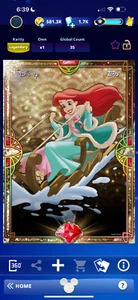 Topps Disney Digital LEGENDARY 2025 International Mermaid Day Ariel Sledding /35 - Picture 1 of 1