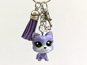 Littlest Pet Shop LPS Luis Terriera Purple Terrier Dog Mini Handmade Keychain - Picture 1 of 7