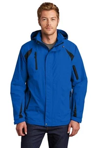 Port Authority J304 Men's Zippered Pocket Colorblock Panels All-Season II Jacket - Picture 1 of 21