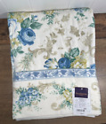 Couverture serviette Sanderson London bleu floral 100 % coton 55 po X 75 po