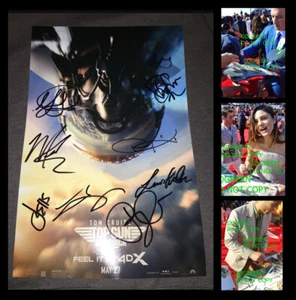 Miles Teller signed Top Gun 2 Maverick poster photo Monica cast x9 Glen Miles - Picture 1 of 9