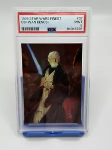1996 Topps Finest Star Wars Obi-Wan Kenobi #37 PSA 9 MINT Vintage - Picture 1 of 2