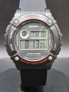 Casio Illuminator W216H-1AV WR50M 24 Stunden Alarm Chronograph Herren Digitaluhr - Bild 1 von 19