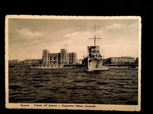 Tarjeta postal vintage de Taranto c1939, puerto de Italia, acorazado de la Segunda Guerra Mundial - Imagen 1 de 2