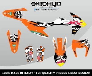 Kit Autocollants Graphiques K18 B Pour Moto EXC 125 150 250 300 2017 2018 Dekor - Bild 1 von 1