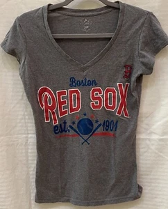 Campus Lifestyle Womens MLB Baseball Boston Red Sox Shirt Gray 151 | Size Small - Picture 1 of 4