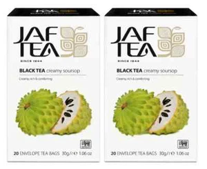 Jaf Tea Creamy Soursop | Tea Bags – 20 × 1.5g Foil Envelopes x 2 Pack - Picture 1 of 3