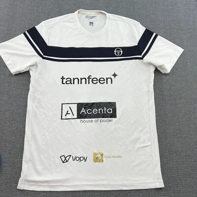 Camiseta deportiva grande Sergio Tacchini House of Padel para hombre negra blanca Foto 1 de 4