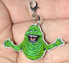 Acrylic Green Ghost Slimer Ghostbusters Charm Zipper Pull & Keychain Add On Clip