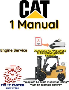 CAT GP35NT CARRETILLA ELEVADORA MOTOR ORUGA SERVICIO TALLER MANUAL PDF EN USB - Imagen 1 de 2