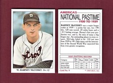 1930-39 National Pastime: BARNEY McCOSKY, Tigers (1985 Big League Collectibles)