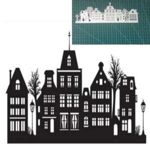 Gebäude Haus Metall Stanzformen Scrapbooking Handarbeit Schablone Zum Selbermachen Karte Machen  - Bild 1 von 3