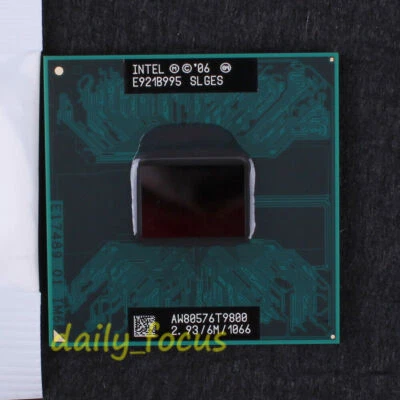 Intel Core 2 Duo T9800 SLGES 2.93 GHz AW80576GH0776MG CPU Processor 1066 MHz - Image 1 of 2