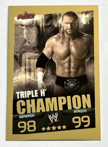 2009 WWE Topps Slam Attax Evolution TCG #005 TRIPLE H Champion Raw Foil - Picture 1 of 2