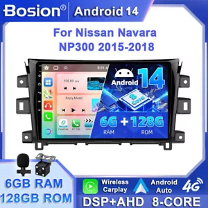 Car Stereo For Nissan Navara NP300 2015-18 Car Play Android14 GPS Navi Head Unit - Picture 1 of 17
