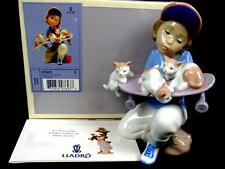Lladro 7623 Little Riders Boy Skateboard & Kittens 6" Event Figurine W/Box 1995