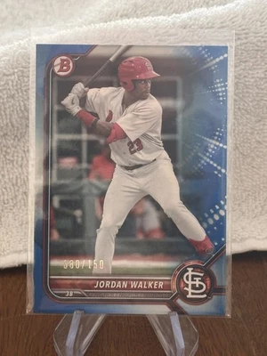 JORDAN WALKER 2022 BOWMAN PROSPECT BLUE PAPER /150 CARDINALS - Image 1 of 2