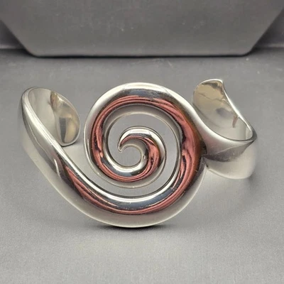 James Avery Sterling Silver Avant Swirl Cuff Bracelet 6.25" Retired 51g Statemen - Image 1 of 4