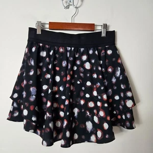 Lululemon Court Rival hoch geschnittener Rock Größe 6 lang Dunst Punkte umgekehrt orange bunt - Bild 1 von 11