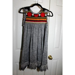 Chelsea & Violet Embroidered Fringed Sleeveless Dress sz S - Picture 1 of 3