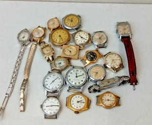 Assorted Womens Vintage Mechanical Watch Heads Job Lot Untested Sp/Repairs x 20 - Picture 1 of 8