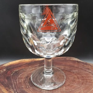 Vintage Blatz Beer Goblet “Milwaukee’s Finest Beer” Heavy Glass Chalice Retro - Picture 1 of 6
