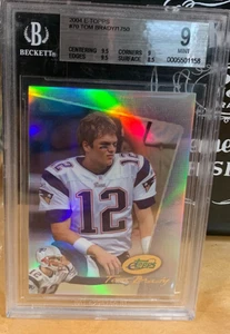Very Rare 2004 Topps E-Topps Refractor Tom Brady N.E. Patriots #1,750 BGS 9 Mint - Picture 1 of 5