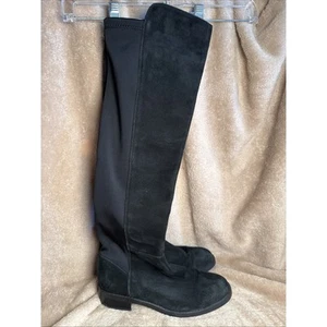 Blondo Black Suede Knee High Pull on Waterproof Riding Boots Women's Size 8M - Picture 1 of 8