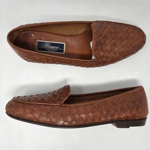 MOCASSINI BRAGANO COLE HAAN TESSUTO PELLE MARRONE UOMO TAGLIA 9,5 M NECESSITA DI TACCO - Foto 1 di 10