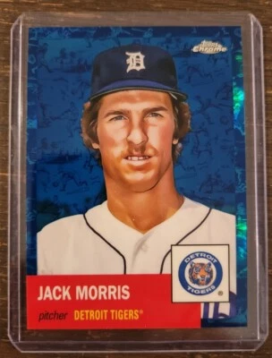 2022 Topps Chrome Platinum Anniversary Jack Morris Blue Toile SP #/199 Detroit - Image 1 of 2