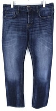 HUGO BOSS Jeans Men's W34/L32 Regular Fit Whiskers Faded Blue Denim