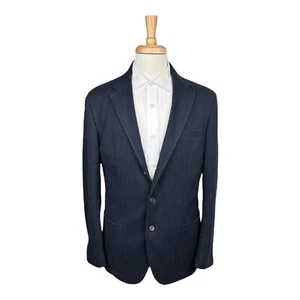Polo Ralph Lauren Blue Striped Cotton Blend Mens Suit 42L Pant 36X33 NWT - Picture 1 of 12