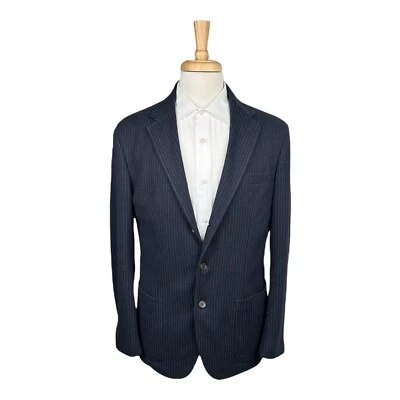 Traje Polo Ralph Lauren Azul Rayas Mezcla Algodón Hombre 42L Pantalón 36X33 Nuevo con Etiquetas Foto 1 de 4