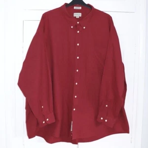 Cutter & Buck Shirt Size 5XB Mens Red Button Down L/S 100% Cotton Pre Loved - Picture 1 of 7