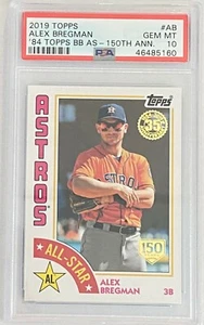 2019 Topps Series 2 '84 ALEX BREGMAN All-Star Insert 150th Ann. Foil PSA 10 GEM - Picture 1 of 2