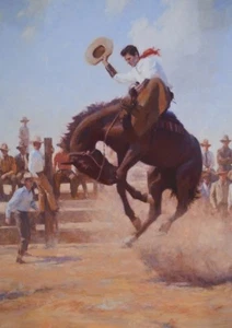 S.C. Mummert "Shakin Out The Kinks" Litografía Firmada/Numerada Vaquero Western - Imagen 1 de 9