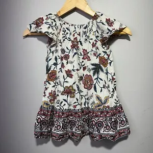Old Navy Girls Boho Floral Swing Dress Size 3T Lightweight Cotton Blend - Picture 1 of 5