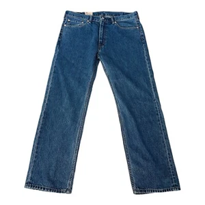 Levi’s 505 Straight Leg Jeans 38x30 Blue Denim Medium Wash New With Tags - Picture 1 of 9
