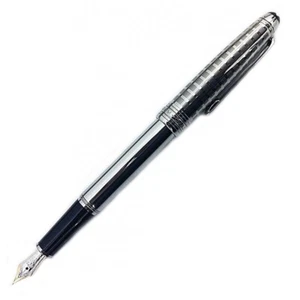 Montblanc Meisterstuck Solitaire Stainless Steel II Fine Fountain Pen #9942~NIB - Picture 1 of 6