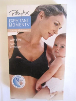NWT Playtex 4427 Size 34C Expectant Moments Nursing Wireless Bra Black! - Image 1 of 3