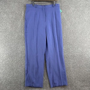 NWT Requirements Women's Dress Pants Size 14 Blue High Rise Pleated - Picture 1 of 11