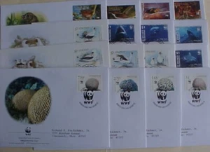 ST. VINCENT 8 FDC,ST.LUCIA 4 FDC,NETHERLAND ANTILLES 4 FDC WILDLIFE SHARK,BIRD - Picture 1 of 1