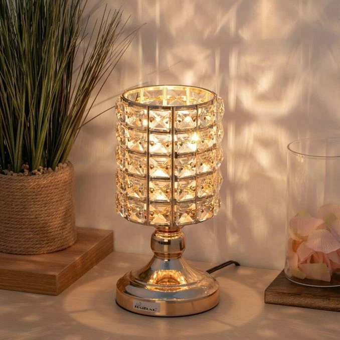 Lámpara de mesa de cristal Lámpara de escritorio Mesita de noche Moderna Luz de mesa para dormitorio Oficina Decoración Foto 1 de 1