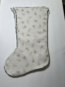 bucilla Christmas Stocking gingerbread man on tan fabric liner - Picture 1 of 2