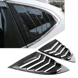 Rear Window Carbon Fiber Vent Shutter Louver Cover Trim For Honda CR-V 2017-22 - Picture 1 of 10