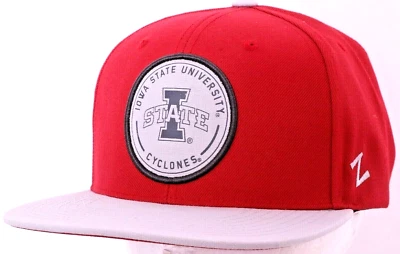 ISU Iowa State Cyclones Gray Patch Flat Bill Zephyr Snapback Cap Hat snapback - Image 1 of 4