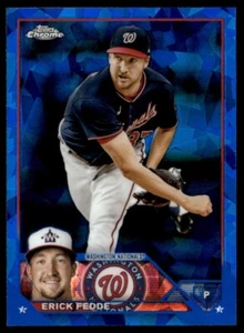 2023 Topps Chrome Sapphire Erick Fedde Washington Nationals #258 - Picture 1 of 2